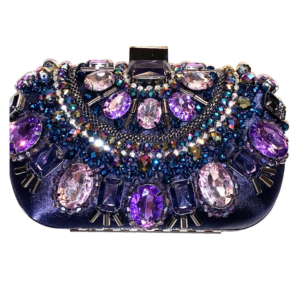 Jeweled Aldo clutch with chain